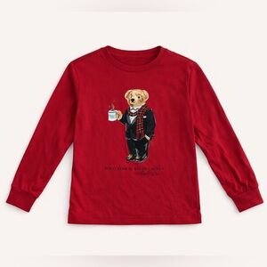 Polo Ralph Lauren Polo Bear Red Long Sleeve Tee Cozy Holiday Preppy